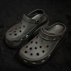 Black Platform Crocs